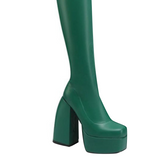Block Heel Platform Over The Knee Boots